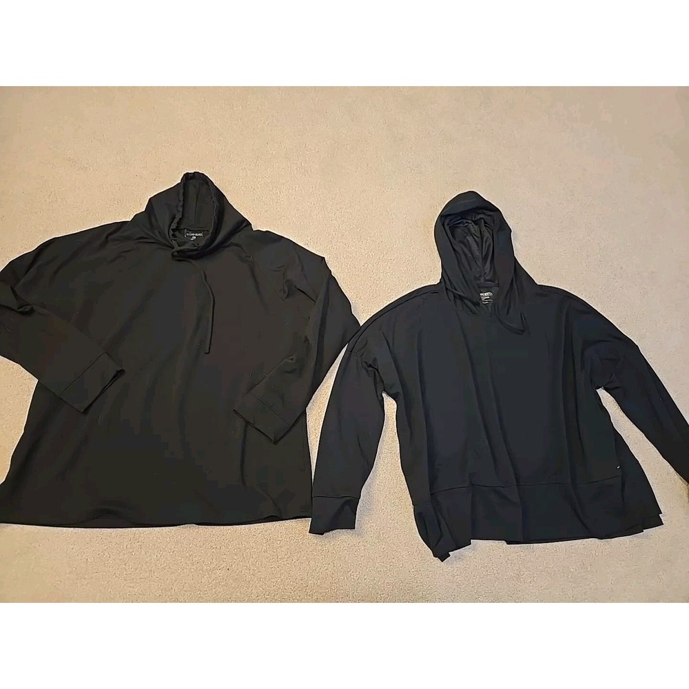 32 Degrees Womens Soft & Cozy Cowlneck Hoodie Black XL Mondeta Performance Lux